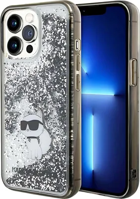 Image de Karl Lagerfeld Klhcp13Llkcnsk Iphone 13 Pro / 13 6.1 Transparent Hardcase Liquid Glitter Choupette