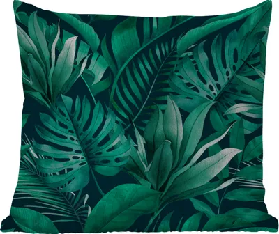 Produktbild von MuchoWow® Outdoor Kissen - Dschungel - Pflanzen - Blatt - Junge - Mädchen - Kind - 60x60 cm - Wetterfest - Lounge Kissen - Dekoration - Schlaf Kissen