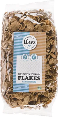 Produktbild von Werz Buchweizen Flakes, Buchweizen-Flocken, 250 g, Natürlich/Natur