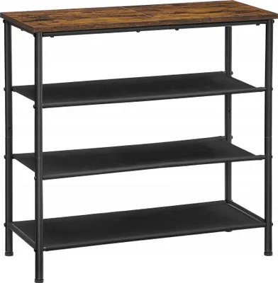 Zdjęcie produktu dla Regał Szafka na Obuwie Stojak Półka Organizer LOFT Komoda Czarna Rustykalna