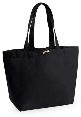Produktbild von Westford Mill - Einkaufstasche "Marina", Baumwolle FK1283 (Einheitsgröße) (Schwarz)