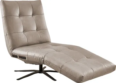Produktbild von KAWOLA Relaxliege LETICIA motorisch Leder grau