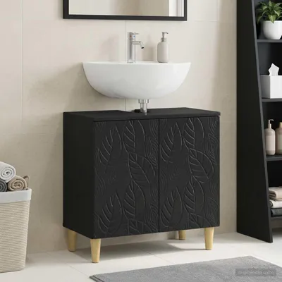 Obrázek produktu pro Maison Exclusive – Skříňka pod umyvadlo DELFT, černá, 59,5 x 31,5 x 59 cm