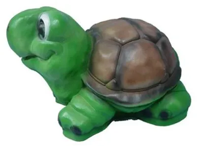 Zdjęcie produktu dla Dekoracja Figurka Salon Nowoczesna Statuetka Żółw Ogrodowy Malowany 36 cm Dekoracja