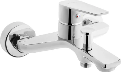 Produktbild von BADLAND Badewannenarmatur Wasserhahn DOKOS Wannenarmatur für Badezimmer in Silber