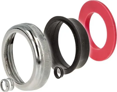 Produktbild von tecuro Rändelmutter - Verbindungsmutter-Komplettset für 1 1/4 Zoll Waschtisch-Siphons