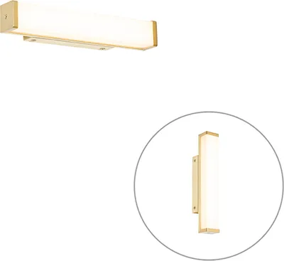 Produktbild von Badezimmer Wandleuchte Messing 32 cm inkl LED IP44 Cascada