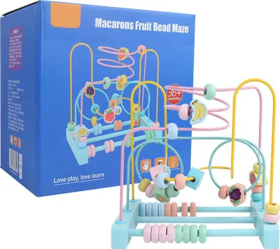 Immagine prodotto di Labirinto di cerchi intorno alle perline, abaco, giocattolo matematico, puzzle, apprendimento precoce, giocattolo educativo, labirinto