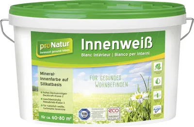 Produktbild von Pronatur Mineralfarbe Innenweiß 10 L weiß
