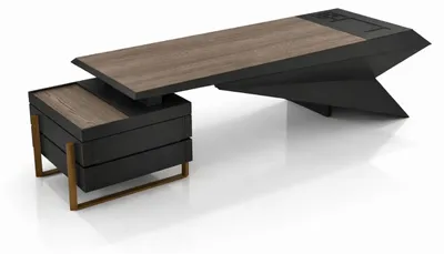 Image de Ensemble de bureau moderne : bureau, étagère, design