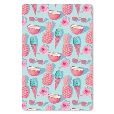 Produktbild von MuchoWow® Mauspad Mousepad Sommer - Rosa - Blau 40x60 cm - Mousepads - Maus Mat - Pad - Mausunterlage - Schreibtisch Accesoire