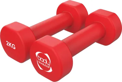 Immagine prodotto di Set di manubri in neoprene 2 x 2 kg – ghisa rivestita, design esagonale, antiscivolo e antirotolamento, ideali per l'allenamento, il pilates e il fitness a casa.