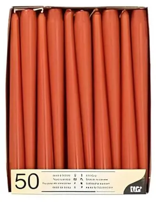 Productafbeelding van PAPSTAR 89145 PAPSTAR Leuchterkerzen, 22 mm, rost, 50er Pack