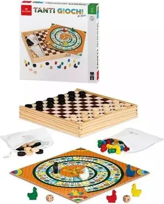 Image de Jeux de société et de famille en bois 20 en 1