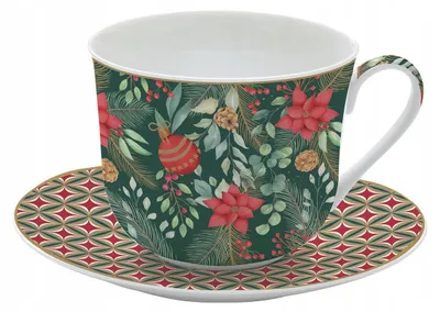 Produktbild von Easy Life Atmosphere Porzellan-Tasse mit Untertasse 400ml Geschenk