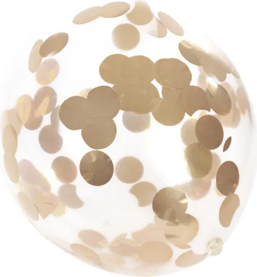 Image de Set de 6 ballons gonflables confettis dorés 30 cm