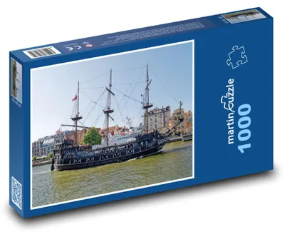 Obrázek produktu pro Puzzle 1000 Historická výletní loď v přístavu - martinpuzzle