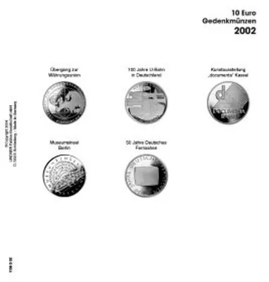 Produktbild von Lindner 1108D02 Vordruckblatt 10 Euro Gedenkmünzen 2002 Deutschland