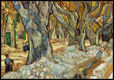 Obrázok produktu pre Plakát 100x70cm Veľké platany, Van Gogh Vintage