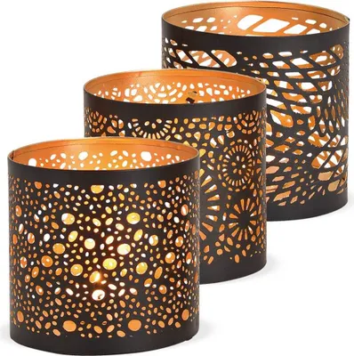 Produktbild von Windlichter 3 St. schwarz orientalisch