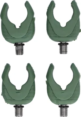 Productafbeelding van 4 stuks karpervissstok, rustpunt, gele gel, boeihaak met M3/8-draad, legergroen
