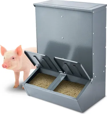 Image de Distributeur d'aliments pour porcs - Mangeoire automatique - Mangeoire 608x503x835mm - Idéal pour l'élevage
