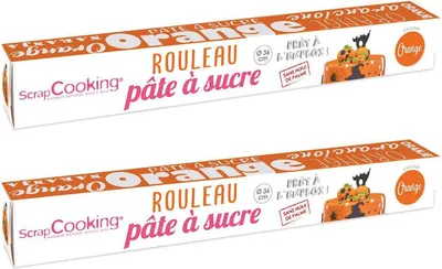 Produktbild von 2 Zuckerpastenrollen Ø 36 cm - orange