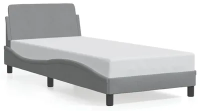 Immagine prodotto di Struttura del letto Dover, grigio chiaro, 90x190 cm, rivestita in tessuto