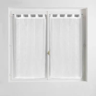 Fensterbehang Linahe, Polyester, Weiß, 2er-Set 45x90 cm