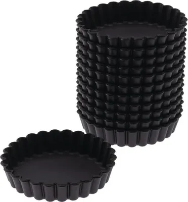 Produktbild von Matfer Bourgeat runde gerillte Törtchenform 10cm (12 Stück)
