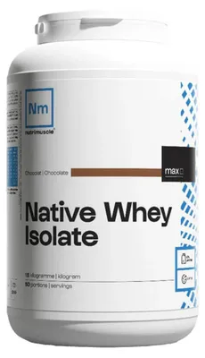 Image de Whey native - Nutrimuscle - Whey native isolate low lactose (1,5kg) - Saveur Chocolat