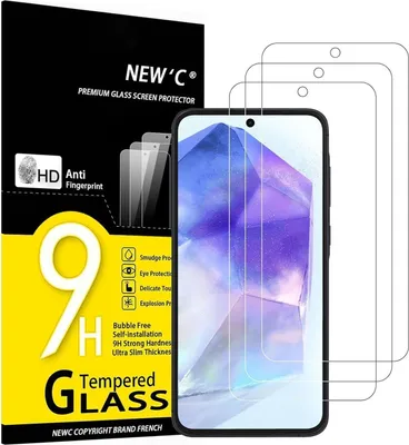 Produktbild von Panzer Schutz Glas Samsung Galaxy A55 5G 3 Stk. 9H Ultra-klar 6,6 Zoll Transparent