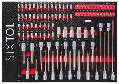 Immagine prodotto di Modulo per utensili per carrello da officina, contenitore per attrezzi MECHANIC, 102 pezzi