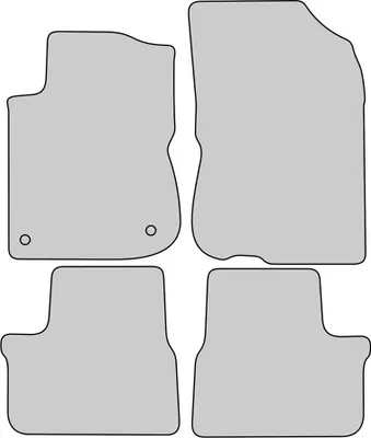 Produktbild von Exclusive Design Fußmatten passend für Peugeot 208 ab Bj. 2012-2018, Naht:Silber. Deluxe Velours