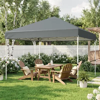 Produktbild von Hawthyhome Faltpavillon 3x3m Wasserdicht Stabil Winterfest mit Tragetasche Pop Up Pavillon Höhenverstellbar Partyzelt Gartenpavillon , Grau