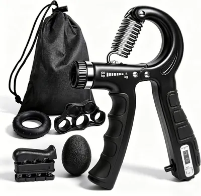 Imagen del producto de Entrenador de manos ajustable, con resistencia de 5 a 60 kg, ideal para entrenamiento de fuerza, fitness y escalada