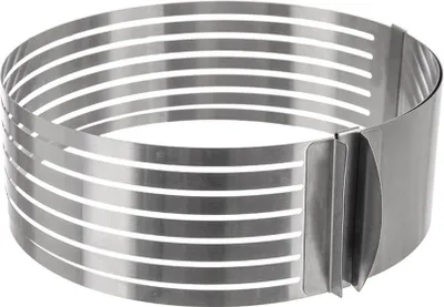 Obrázek produktu pro Obruč na krájení piškotů, nastavitelná, ocelová, 7-vrstvá, 24-30 cm