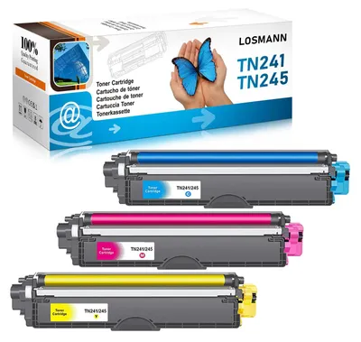 Produktbild von LOSMANN 3X Toner Kompatibel für Brother TN-241 TN-245 für Brother DCP-9020CDW DCP-9022CDW MFC-9130CW MFC-9140CDN MFC-9142CDN MFC-9330CDW MFC-9332CDW MFC-9340CDW MFC-9342CDW HL-3140CW HL-3142CW