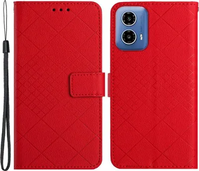 Produktbild von Motorola Moto G85 Hülle - Coverup Rhombus Klapphülle - Rot