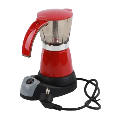 Image de Cafetière électrique 300 ml/6 tasses 480 W avec couvercle amovible, rouge