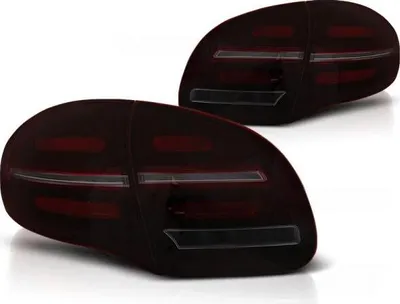 Image de Feux arrière à LED intégrés dans une barre lumineuse, adaptés à la Porsche Cayenne 958 92A, année de construction 2010-2014, rouge/fumé