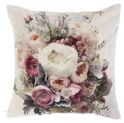 Produktbild von Kissen mit Blumenmuster, 45 x 45 cm, aus Baumwolle