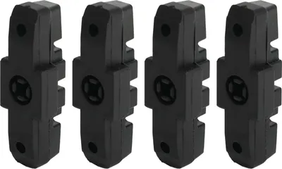 Productafbeelding van Set van 4 remblokken, 50 mm, zwart rubber, geschikt voor stadsfietsen en toerfietsen