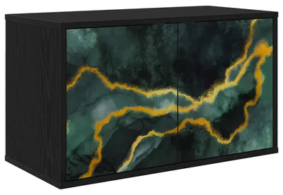 Image de vidaXL Meuble TV mural WIJHE, 69 x 33 x 40 cm, fabriqué en panneaux de particules
