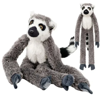 Zdjęcie produktu dla Pluszowa maskotka lemur-przytulanka łapki z rzepem do zawieszenia 50 cm
