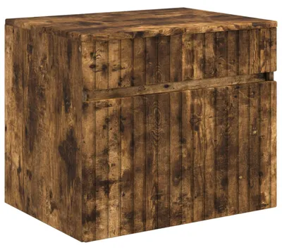 Image de Armoire de salle de bain murale vidaXL en chêne fumé