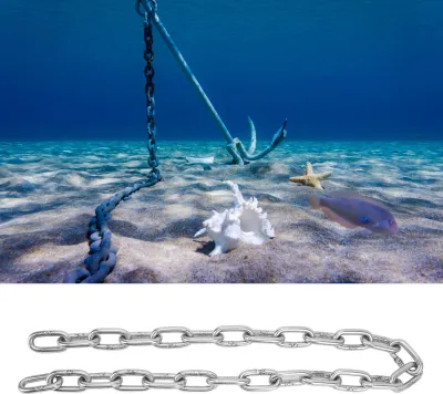 Immagine prodotto di Catena di ancoraggio per barche, 8 mm, acciaio inossidabile 316, fissaggio sicuro, corda versatile per la pesca da yacht marini