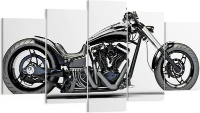 Produktbild von Bild auf Leinwand - Leinwandbild - Freiheit Motorrad Geschwindigkeit Stahl - 160x85cm - Wand Bild - Wanddeko - Leinwanddruck - Bilder - Kunstdruck - Leinwand bilder - Wandkunst - EA160x85-2512