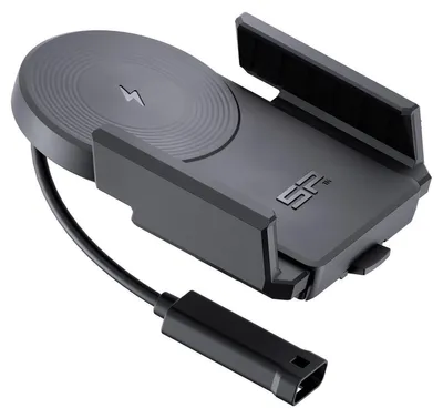 Productafbeelding van SP Connect universele telefoonhouder met oplaadfunctie, geschikt voor mobiele telefoons/smartphones, actieve houders, fietsen, scooters, motorfietsen, zwart