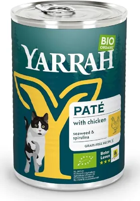 (DLA KOTA DOROSŁEGO) PASZTET Z KURCZAKA Z ALGAMI MORSKIMI BIO 400 g - YARRAH